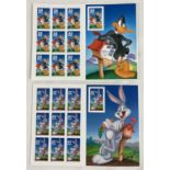 2 sets of Scott USA self adhesive postage stamps. Daffy Duck No. 3306 and Bugs Bunny No. 3137.