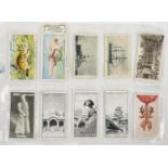 A sheet of 10 more unusual vintage cigarette and collectors cards. To include: Farrow's Mustard,