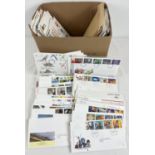 A box of 233 Royal Mail vintage and modern first day covers. To include: Comedians, Art, Roman