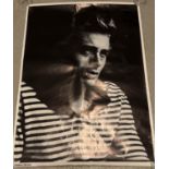 A vintage black & white poster of James Dean, approx. 86cm x 62cm.