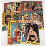 10 vintage issues of Parade Pin-Up magazine from 1963-4. Featuring: Ursula Andress, Veronique