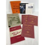 A collection of vintage car books and manuals. To include 5 1950's shop manuals for Vauxhall Model E