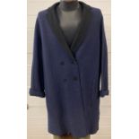 A navy blue and black Â¾ length coat from the Nine range by Savannah Miller. Size 16.