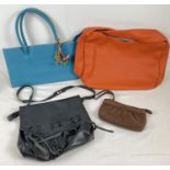 4 ladies handbags and purses, to include a brown leather large pouch/purse by Dubarry and black