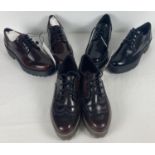 3 pairs of faux leather lace up shoes by Monki, Stockholm, in as new condition. 2 x 'Sofie' -