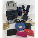 A collection of vintage handbags and evening bags & purses. To include: white chain mail bag with