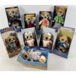A collection of 9 assorted boxed Compare the Meerkat soft toys to include 2 limited edition Star
