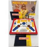 A boxed 1970's Meccano No. 5 set, complete with instruction booklet. Some pieces missing. Together