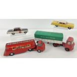 4 vintage Corgi and Dinky diecast vehicles in good playworn condition. Comprising: Dinky #914 AEC
