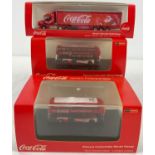 3 boxed Coca Cola advertising diecast Collectors vehicles by Oxford. 2 x Routemaster London Union
