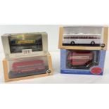 4 boxed diecast model buses by various makers. To include Colmans Mustard open top bus by