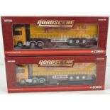 2 boxed Corgi Roadscene CC18205 Mercedes Actros Curtainside lorries, Jack Richards, Fakenham