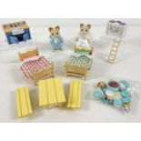 A Flair Toys Sylvanian Families Collectors Club bride & groom cat figures. Together with a