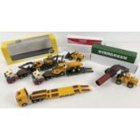 A small collection of diecast lorries and Volvo construction vehicles, mostly by Oxford. Lot also