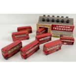 A model London Transport bus depot together with a collection of diecast London Transport double