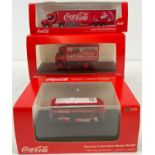 3 boxed Oxford diecast Collectors vehicles advertising Coca Cola. Albion Victor Box Van, Routemaster