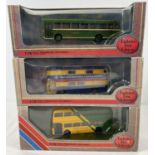 3 boxed Exclusive First Editions 1:76 scale buses by Gilbow. Bristol VR III First Eastern National