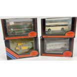 4 boxed 1:76 scale Exclusive First Editions diecast buses by Gilbow. To include Bristol LS Bus