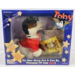 Toby Terrier - boxed interactive plush dog with VHS tape from Tiger Electronics/Grandstand. 1993,