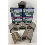 4 boxed and 1 unboxed OO gauge Scenecraft by Backmann Rural Bus Depot buildings. Together with an