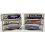 6 boxed diecast N:Gauge haulage lorries by Oxford. To include Exol, Pollock, Stobart Rail, and