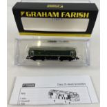 A boxed model railway 1:148 scale Graham Farish by Bachmann 371-085A Class 25/1 D5177 BR Green Late