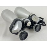 A pair of 12 x 50 extra wide angle coated optics binoculars, by Zenith, No. 281155. With neck cord.