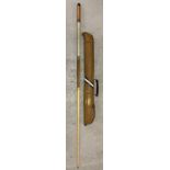 A 3 sectional wooden snooker cue by Riley complete with carry case.