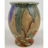 An Art Deco Crown Devon Fielding's vase "Mattita", with drip gaze pattern to top rim. Approx. 12cm