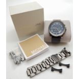 A men's chronograph wristwatch by Michael Kors, MK8582. Gun mental grey stainless steel case with