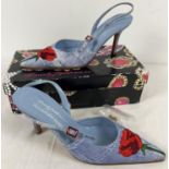 A Brand new boxed pair of "Nadine" heeled sling back shoes by Beverley Feldman for Russell &