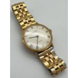 A mens vintage 1994 Incabloc 17 jewels Waltham wristwatch with replacement gold tone stainless steel