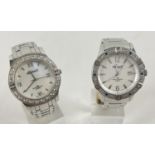 Ladies and men's wristwatches from the "Gems" range by Ingersol. Ladies watch has a stainless
