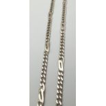 A 925 silver 20" chain with spring ring clasp. Fixing ring fully hallmarked and clasp stamped 925.