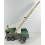 A green and cream vintage tin plate 6-wheel Marx and Co "Lumar Contractors" High Lift Mobile