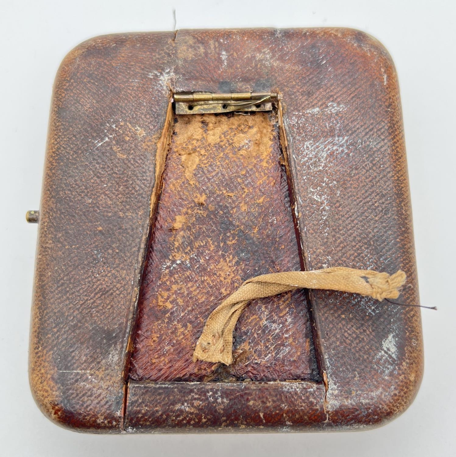 A late Victorian silver covered pocket watch stand with an Argentan Goliath pocket watch. Silver - Image 3 of 7