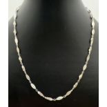A vintage 18 inch silver decorative link chain necklace with spring clasp. Total weight approx 3.7g.