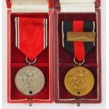 Medaille zur Erinnerung an den 13. März / 1. Oktober 1938, im Etui.