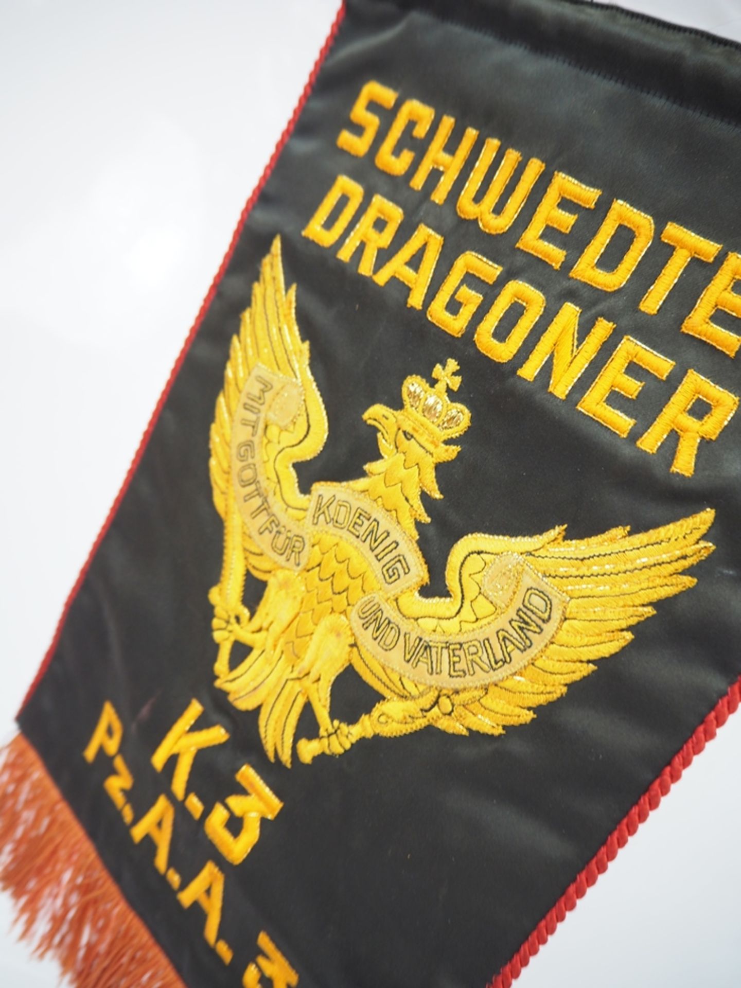 Wehrmacht: Stammtischwimpel Schwedter Dragoner - K.3 Pz.A.A.3. - Bild 2 aus 3