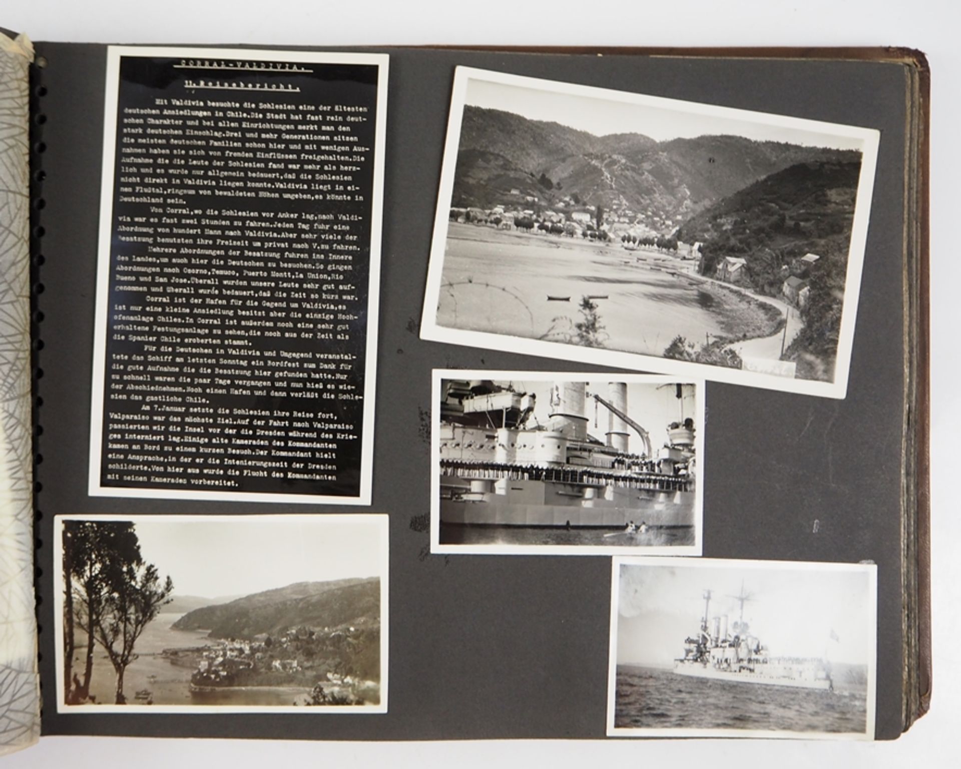 Fotoalbum der Auslandsreise des Linienschiff Schlesien 1937-38. - Image 5 of 9