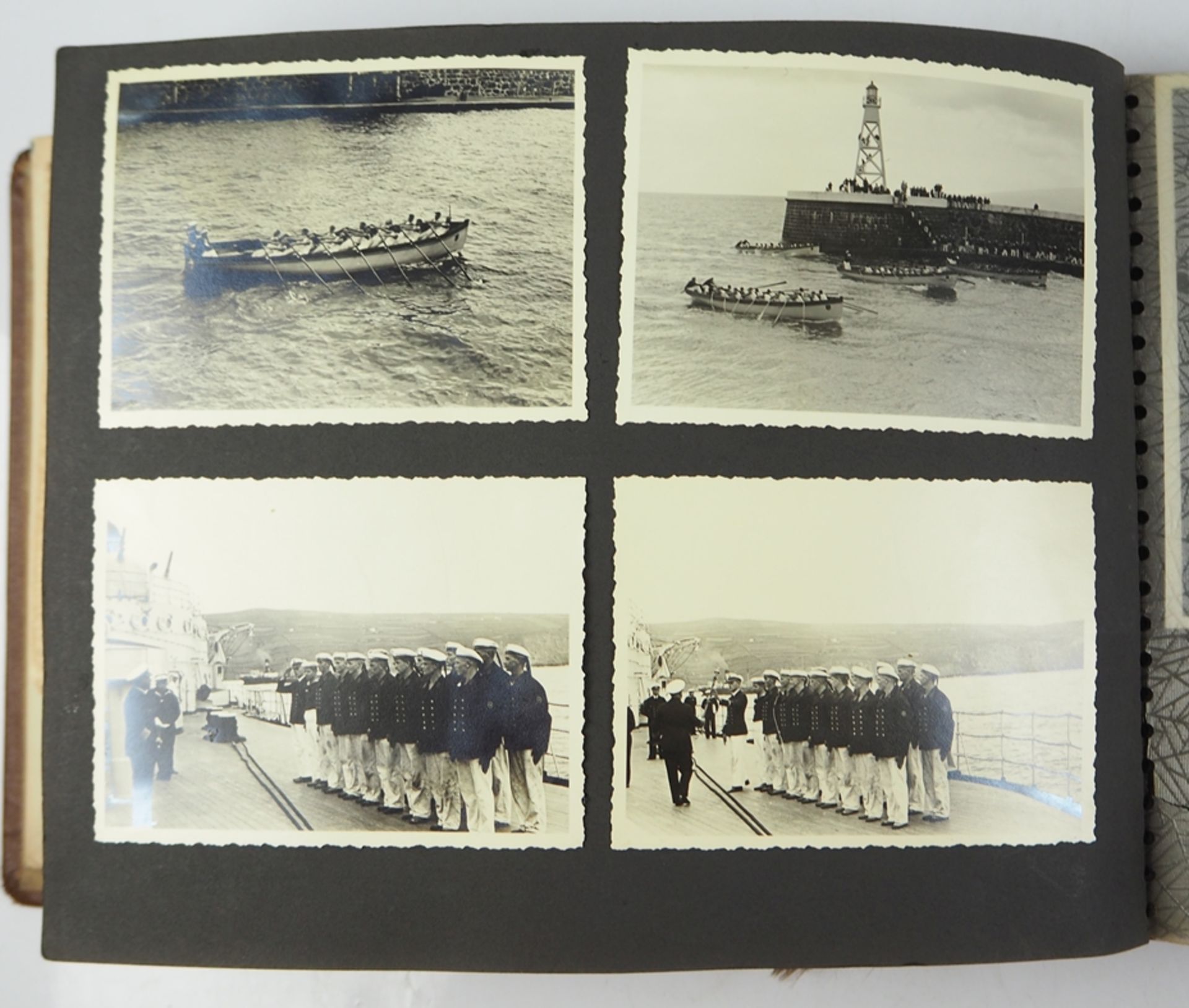 Fotoalbum der Auslandsreise des Linienschiff Schlesien 1937-38. - Image 3 of 9