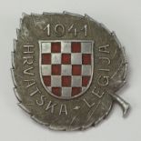 Kroatien: Abzeichen der Kroatischen Legion "Hrvatska Legija" 1941.