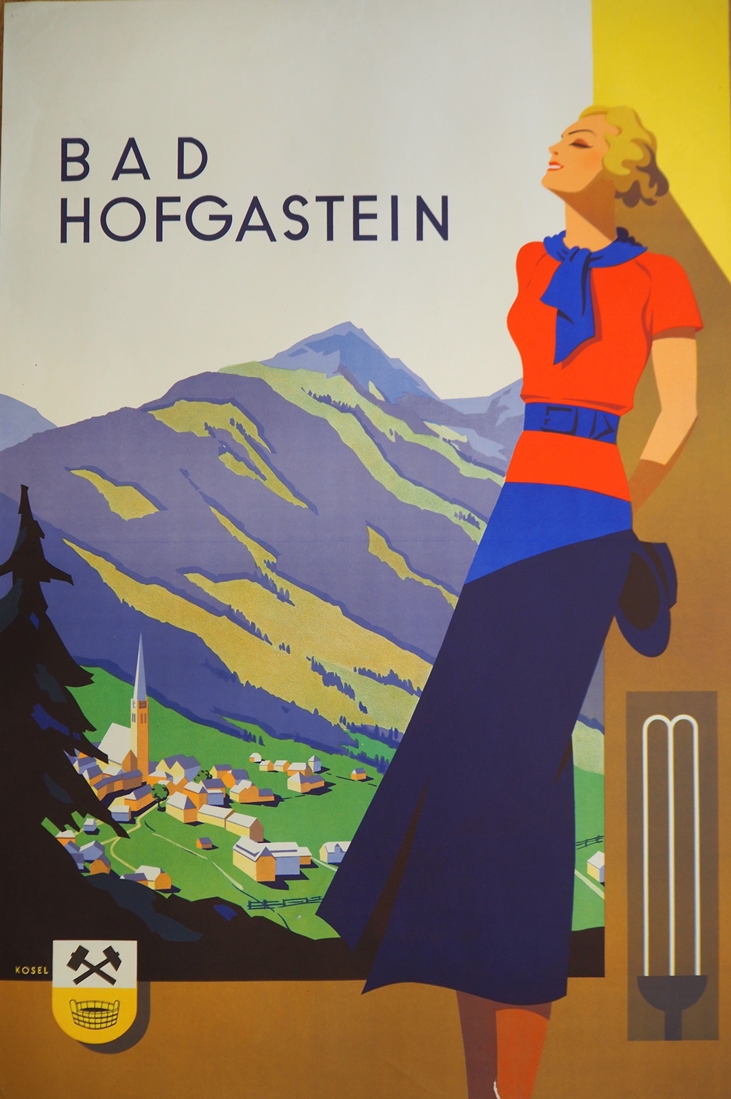 Werbeplakat: Österreich Bad Hofgastein.
