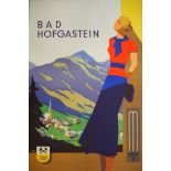 Werbeplakat: Österreich Bad Hofgastein.