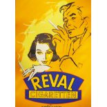 Werbeplakat: Reval Cigaretten.