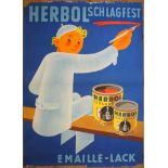 Werbeplakat: Herbol Emaille-Lack.