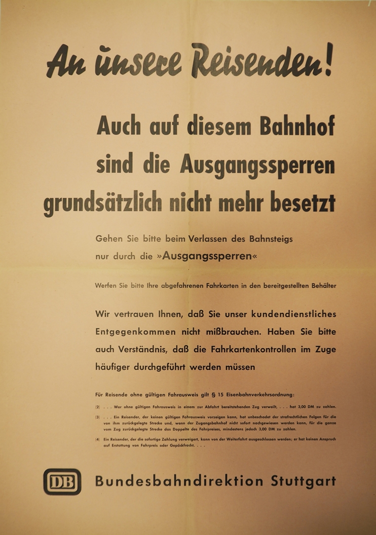 Plakat: Bundesbahn Stuttgart. 