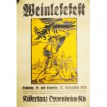 Werbeplakat: Weinlesefest - Oppenheim a. Rhein 1938.