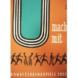 Plakat: Bundesjugendspiele 1952.