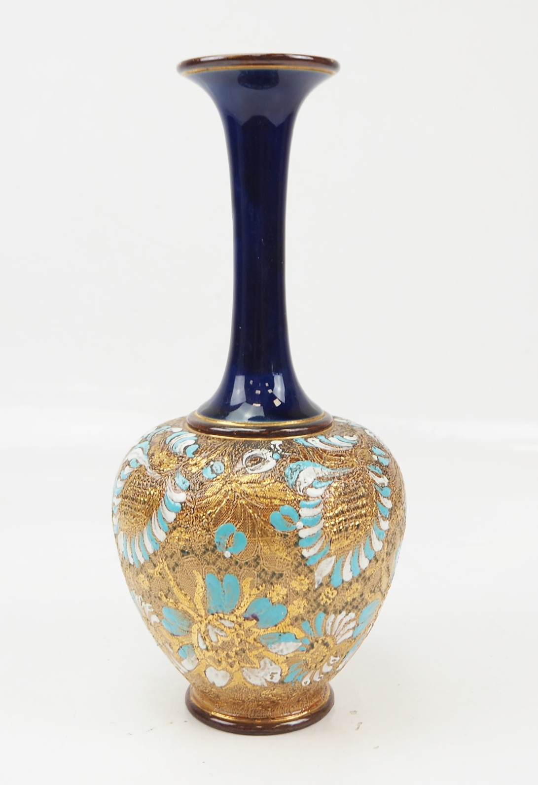 Jugendstil: Royal Doulton, emaillierte Vase.